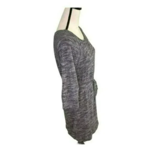 Juicy Couture Gray 3/4 Sleeves Drawstring Waist Cotton Slip On Dress Size M - Picture 6 of 11